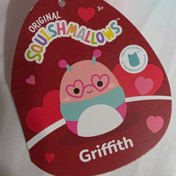 Griffith the Caterpillar Valentines Edition Squishmallow - Picture 2 of 4